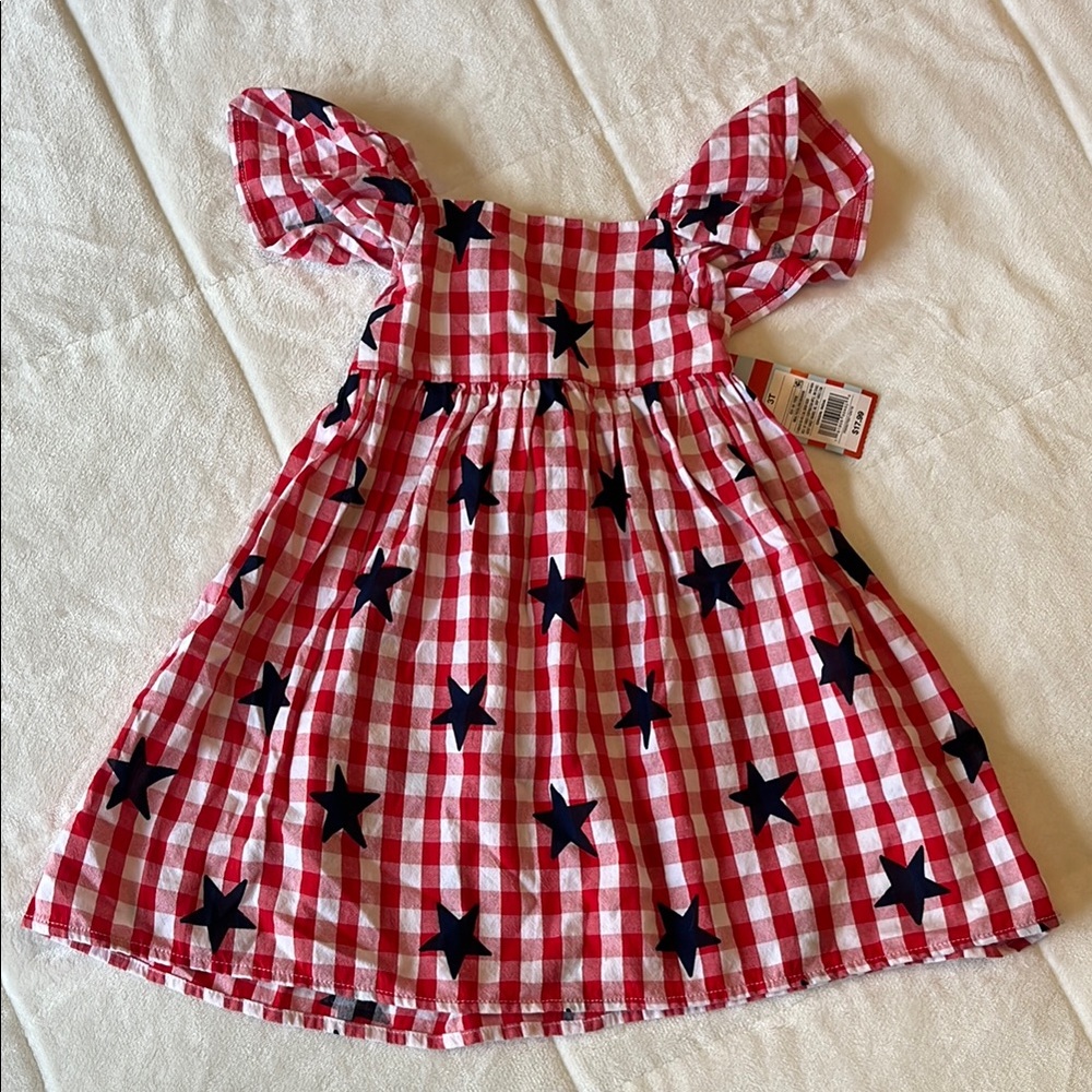 Cat & Jack Red, White and Blue Dress